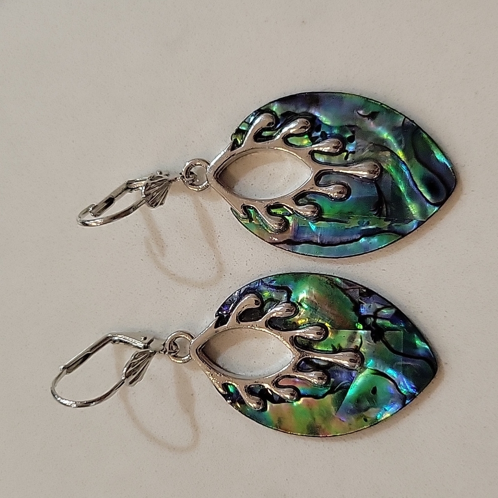 Teal earrings